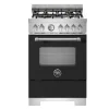 Gasspis Master, 60 cm, 4 brännare, 1 ugn, Mattsvart - Bertazzoni