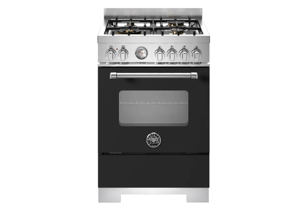 Gasspis Master, 60 cm, 4 brännare, 1 ugn, Mattsvart - Bertazzoni