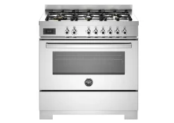 Gasspis Professional, 90 cm, 6 brännare, 1 ugn, Rostfri - Bertazzoni