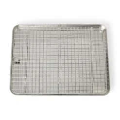Gastrobleck/plåt med galler, 40,5x30,5 cm, rostfritt stål - Culimat