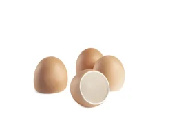 Ägg i porslin för servering, bruna, 10-pack - 100% Chef