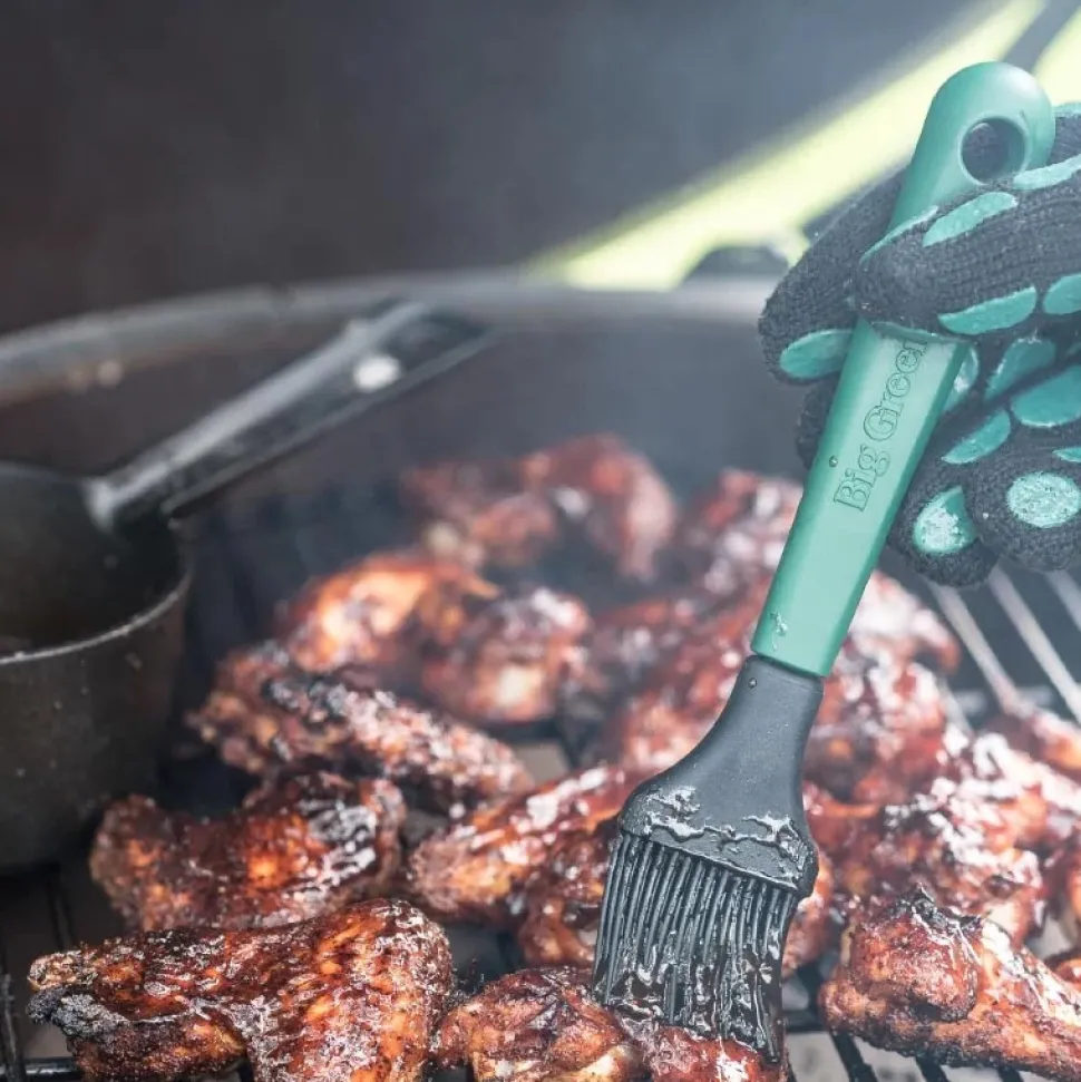 Gjutjärnskastrull med pensel - Big Green Egg