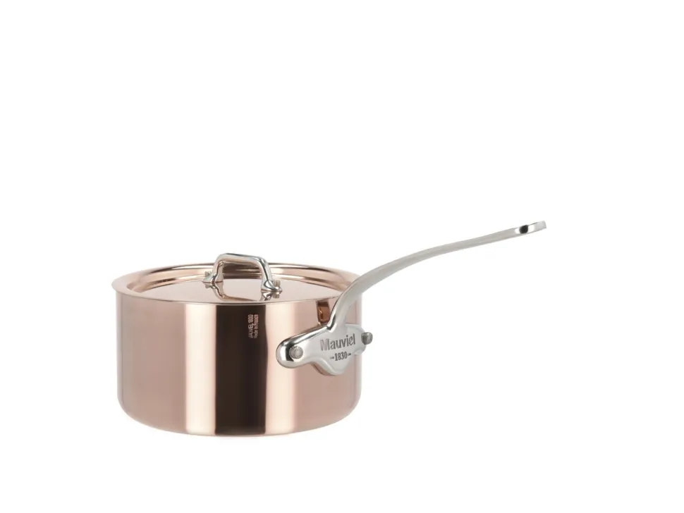 Grytset med lock, 10-delar, Koppar/Stål - Mauviel