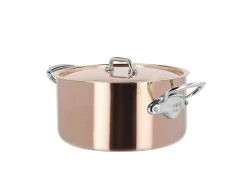 Grytset med lock, 10-delar, Koppar/Stål - Mauviel