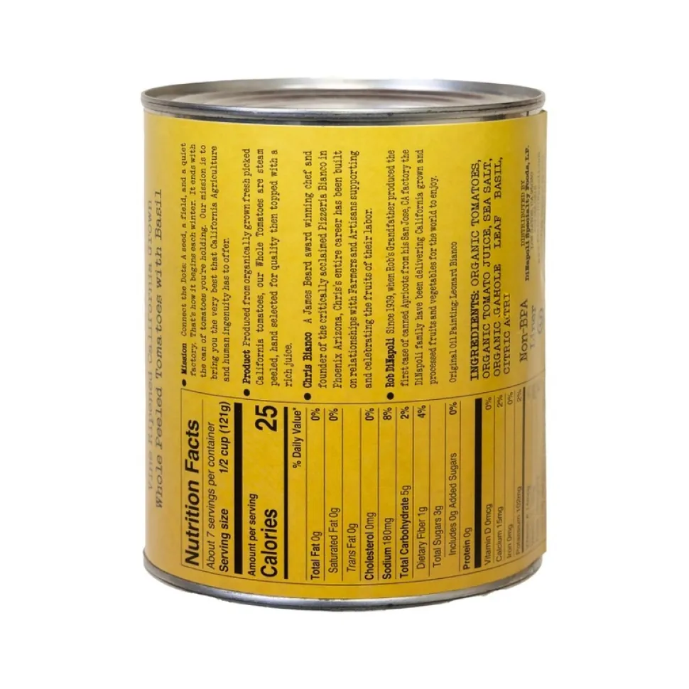 Hela skalade tomater, 794 g - Bianco DiNapoli