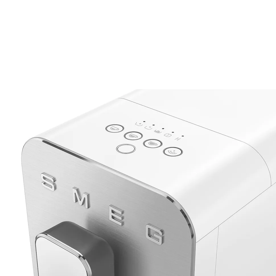 Helautomatisk Espressomaskin med ånginsats, Vit - Smeg