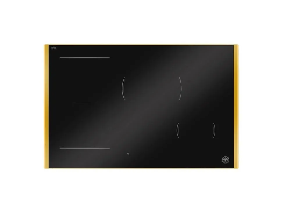 Induktionshäll, 78 cm, 4 zoner (1 Flex), invisible slider + guld-ram - Bertazzoni