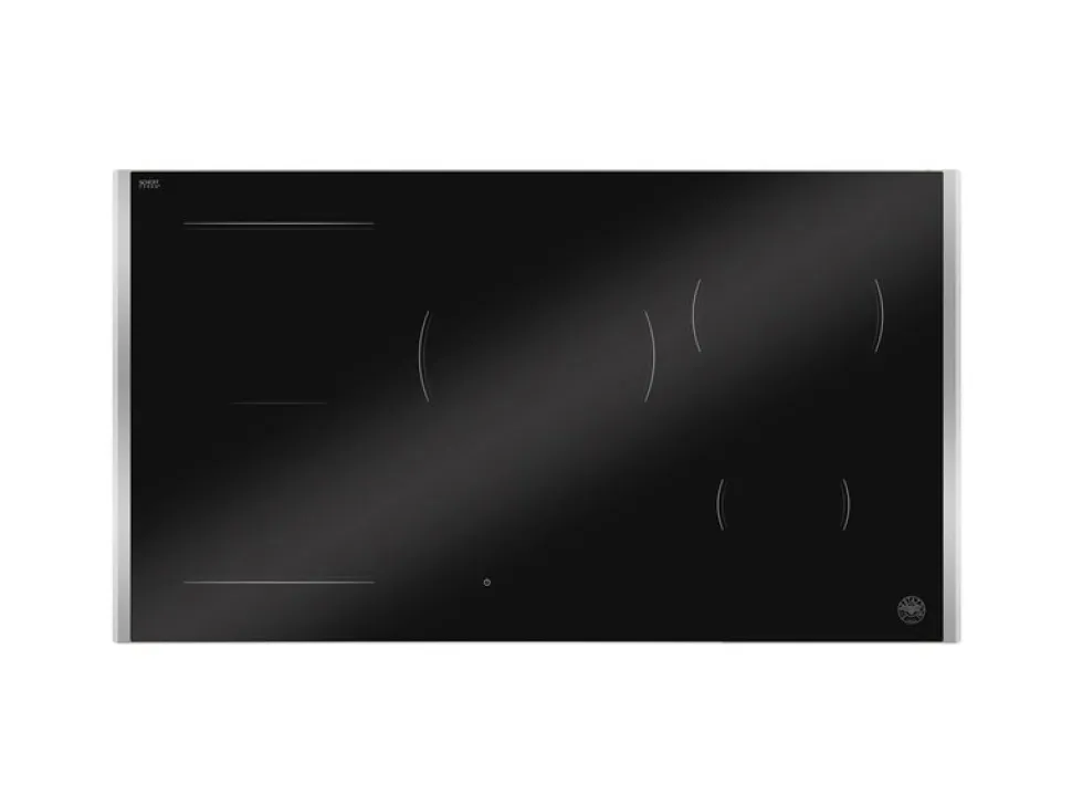 Induktionshäll, 90 cm, 5 zoner (1 Flex), invisible slider + Carbonio-ram - Bertazzoni