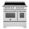 Induktionsspis Heritage, 90 cm, 5 zoner, 2 ugnar, Rostfri - Bertazzoni