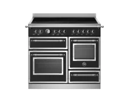 Induktionsspis Heritage, 100 cm, 5 zoner, 3 ugnar, Mattsvart - Bertazzoni