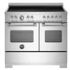 Induktionsspis Master, 100 cm, 5 zoner, 2 ugnar, Rostfri - Bertazzoni
