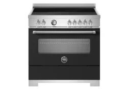 Induktionsspis Master, 90 cm, 5 zoner, 1 ugn, Mattsvart - Bertazzoni