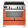 Induktionsspis Professional, 90 cm, 5 zoner, 1 ugn, Orange - Bertazzoni