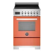 Induktionsspis Professional, 60 cm, 4 zoner, 1 ugn, Orange - Bertazzoni