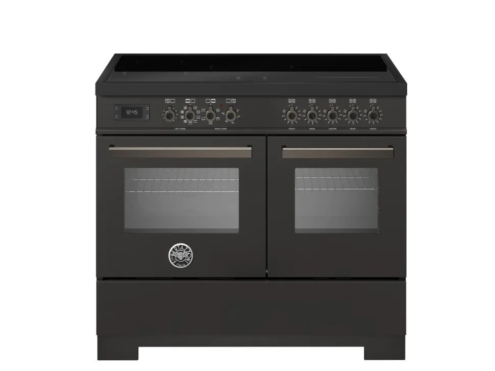 Induktionsspis Professional, 100 cm, 5 zoner, 2 ugnar, Carbonio - Bertazzoni