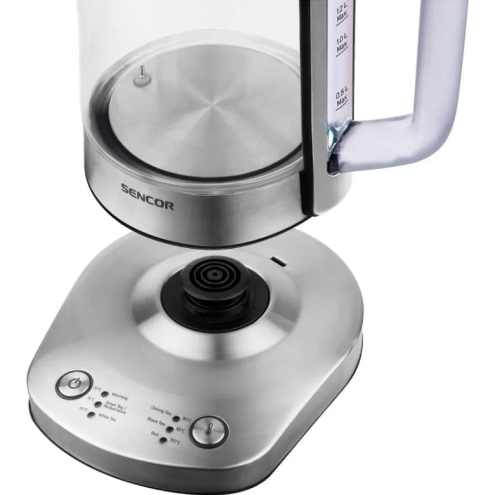 Intelligent vattenkokare 1,5l Borosilicate glas Temp 70-100 - Sencor