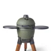 Kamadogrill inklusive benfäste, aluminiumben (träimitation) med hjul och sidobord - Moddern