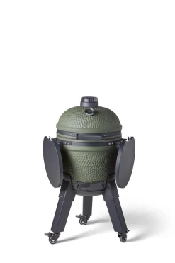 Kamadogrill inklusive benfäste, svarta ben med hjul och sidobord - Moddern