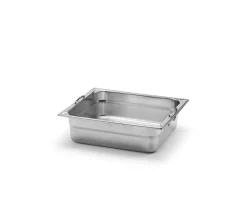 Kantin GN 2/3, rostfritt stål med handtag - Patina