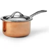 Kastrull i koppar med lock, 0,35L, Mini - Patina