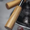 Kit med Knoppar i Olivträ till Retro Manuell Espressomaskin - La Pavoni