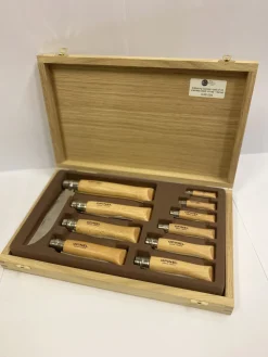 Knivar i samlingslåda, rostfritt stål, 10 stycken - Opinel