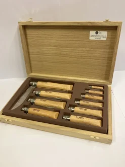 Knivar i samlingslåda, rostfritt stål, 10 stycken - Opinel