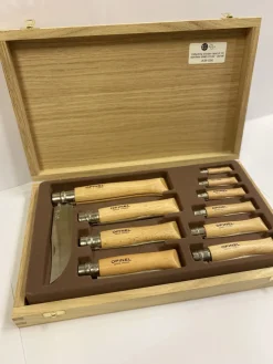 Knivar i samlingslåda, rostfritt stål, 10 stycken - Opinel