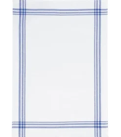 Kocksläng 50x70cm, 50/50% lin/bomull, Vit/Blå - Segers