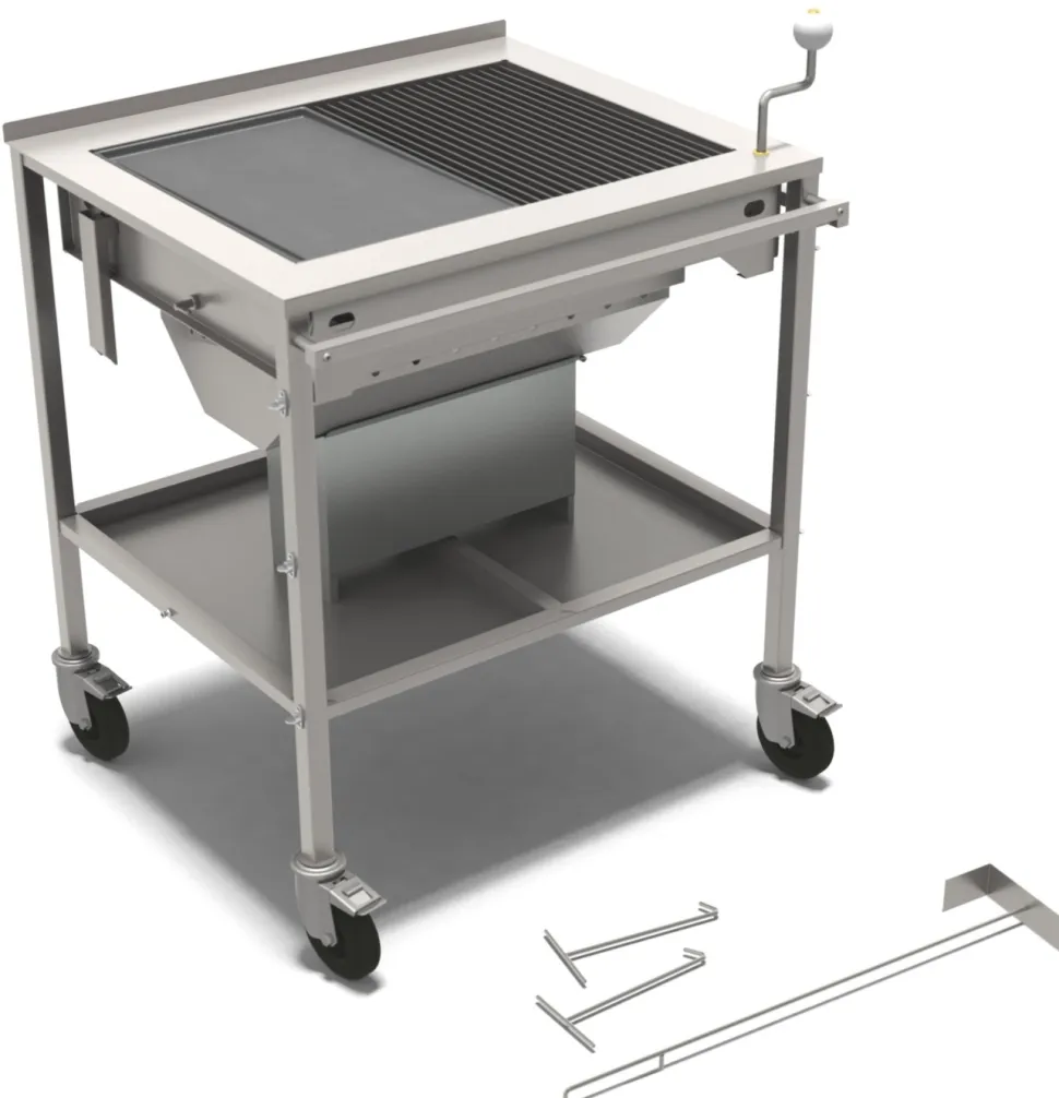 Kolgrill, rostfritt stål - Mälarögrillen