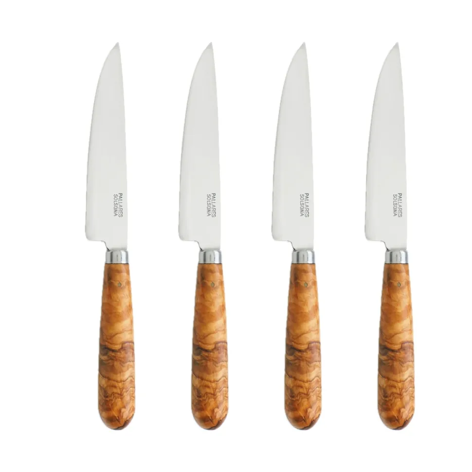 Köttkniv med Handtag i Olivträ, 4-pack - Pallarès