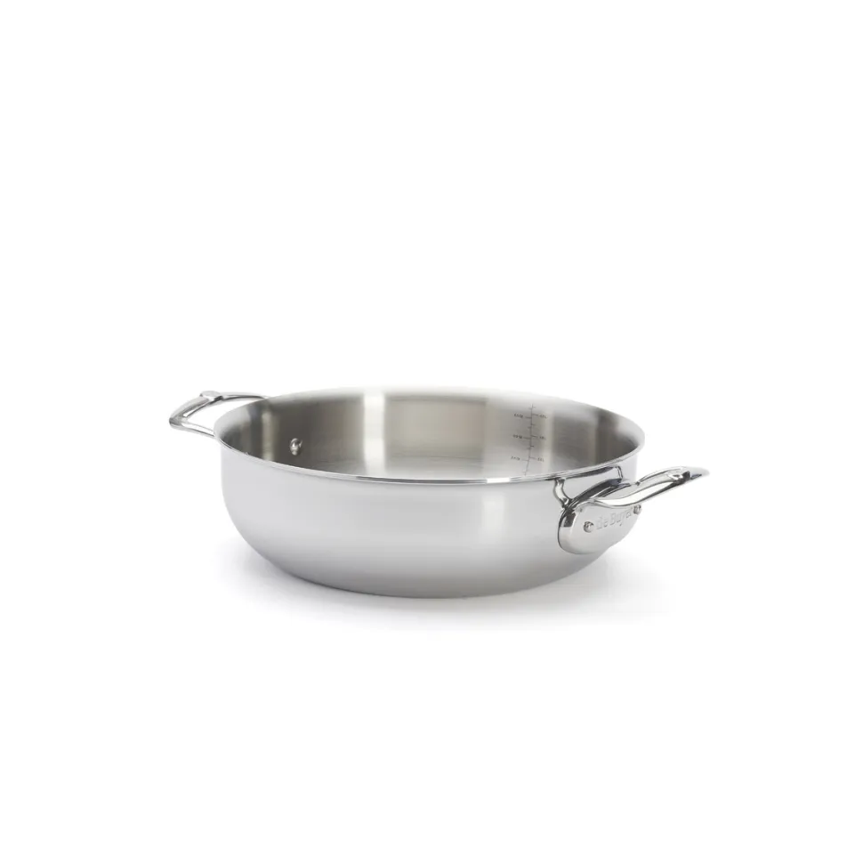 Låg stekgryta med lock och rundade kanter, 28cm, Affinity - De Buyer