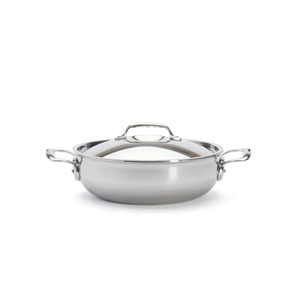 Låg stekgryta med lock och rundade kanter, 28cm, Affinity - De Buyer