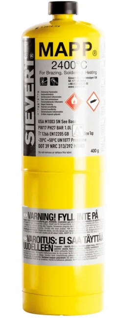 Mappgas 400 g USA koppling - Sievert (enbart UPPHÄMTNING BUTIK)