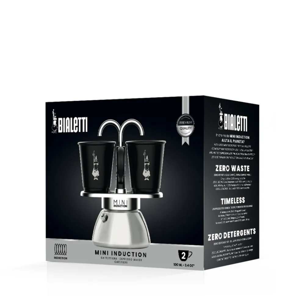 Moka Express Induction, mokabryggare och två koppar - Bialetti