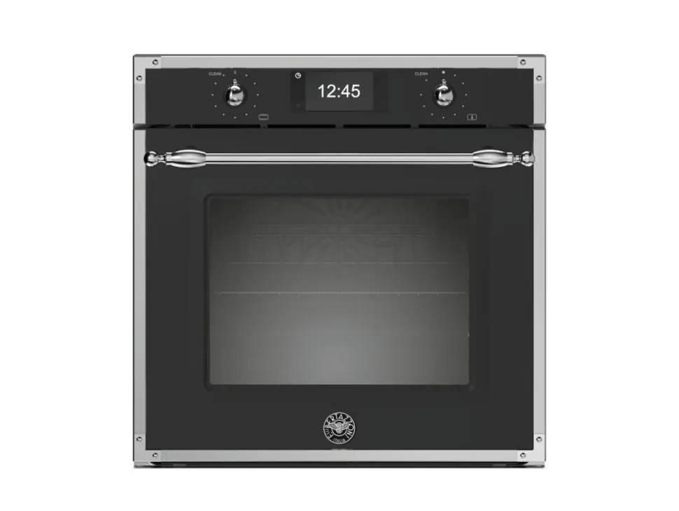 Ångugn med pyrolys Heritage TFT-display, Mattsvart/krom - Bertazzoni