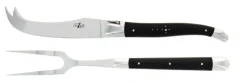 Ost-set, Handtag av Ebenholts, blank, Tradition - Forge de Laguiole