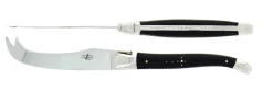 Ost-set, Handtag av Mörkt Horn, blank, Tradition - Forge de Laguiole