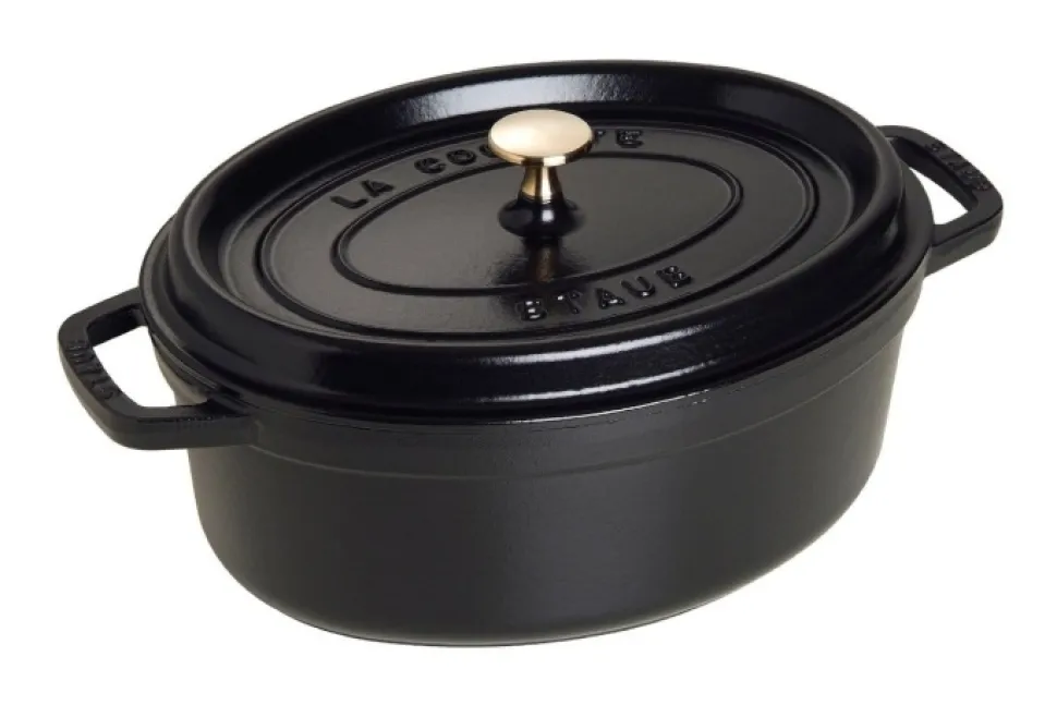 Oval gjutjärnsgryta, Svart - Staub