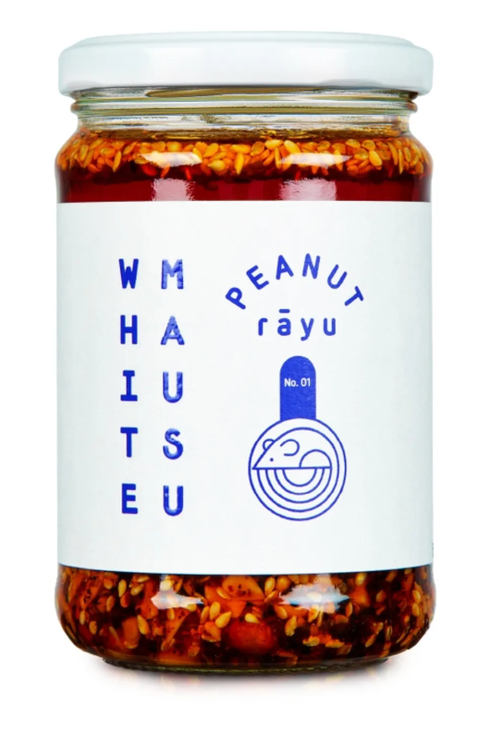 Peanut Rãyu, Krispig chiliolja med jordnötter & sesam, 240 g - White Mausu