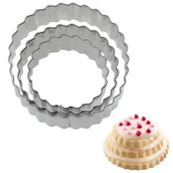 Pepparkaksform, Rund vågig, 4, 5 och 6 cm, 3-pack - Westmark