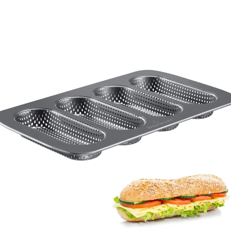 Perforerad bakform till minibaguetter, non-stick - Westmark