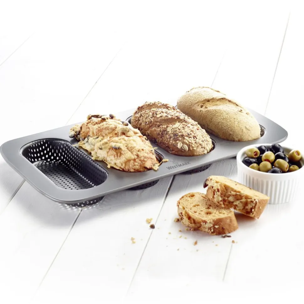 Perforerad bakform till minibaguetter, non-stick - Westmark