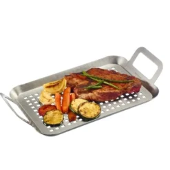 Perforerad grillplatta i rostfritt stål, 34 x 19 cm - Westmark