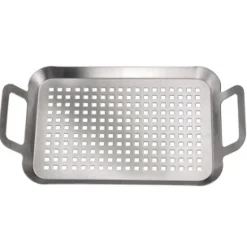 Perforerad grillplatta i rostfritt stål, 43,5 x 25,5 cm - Westmark