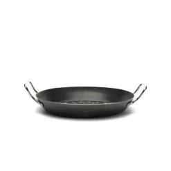 Perforerad kolstålspanna till grill, ø28cm - De Buyer