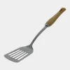 Perforerad stekspade i rostfritt stål med trädhandtag, B Bois - De Buyer