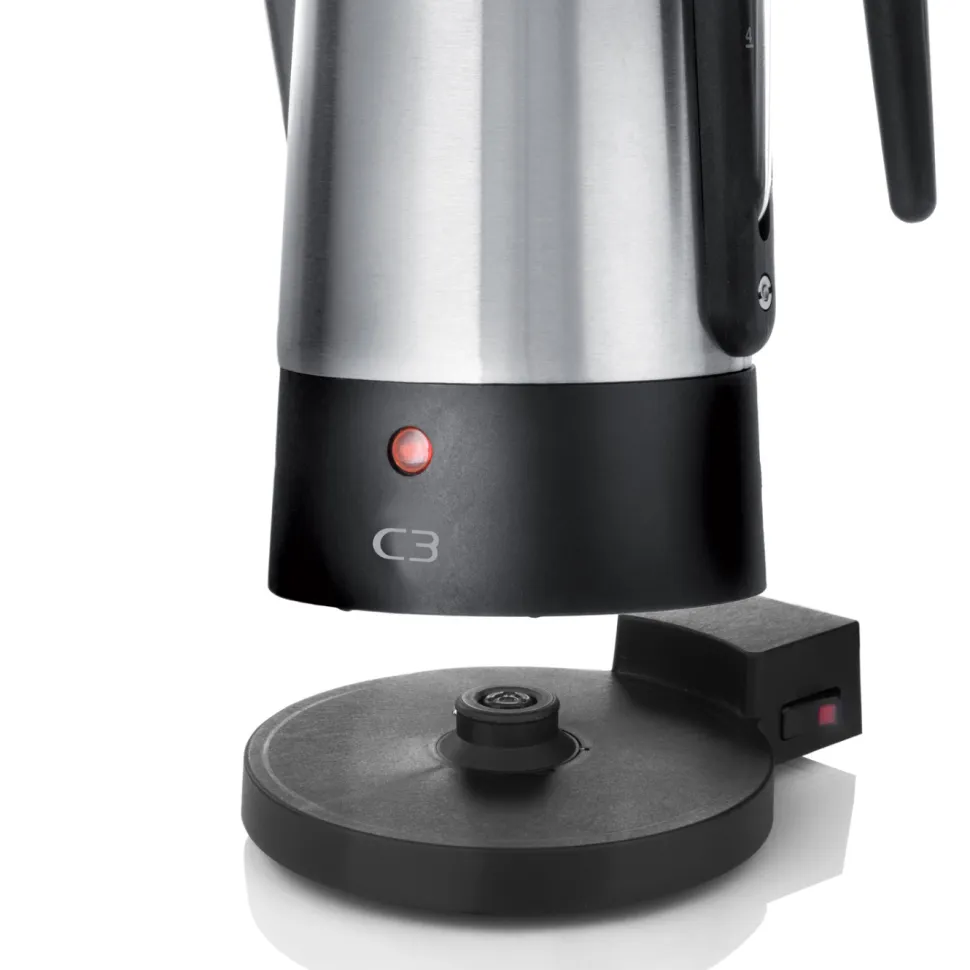 Perkolator, Borstat Rostfritt stål, 6 koppar - C3