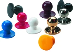Plastknappar för kockrock, svarta, 10-pack - Segers