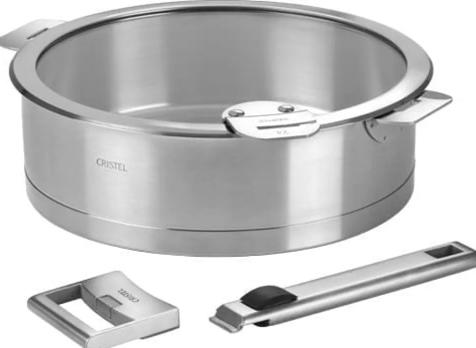 Platt glaslock, avtagbart handtag, Strate - Cristel